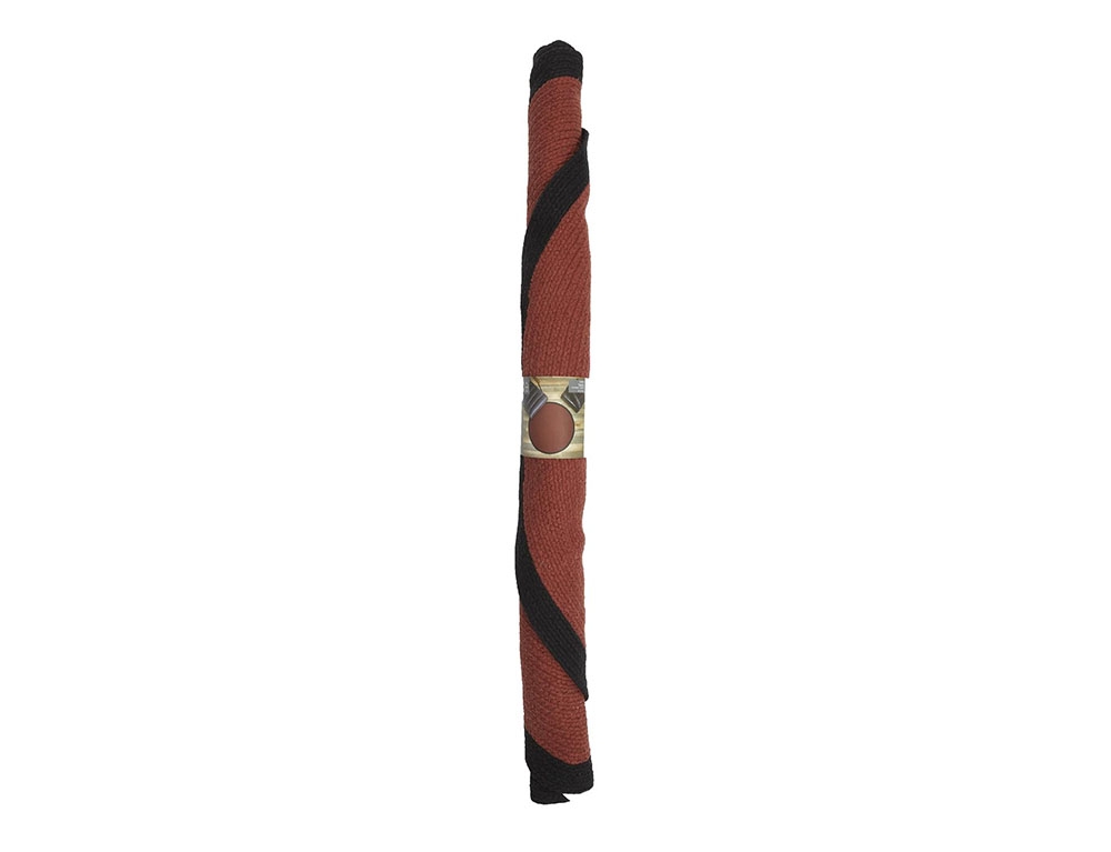Χαλιά Tapis Rond Coton Terracotta Bord Noir 120Cm M4 Tx9