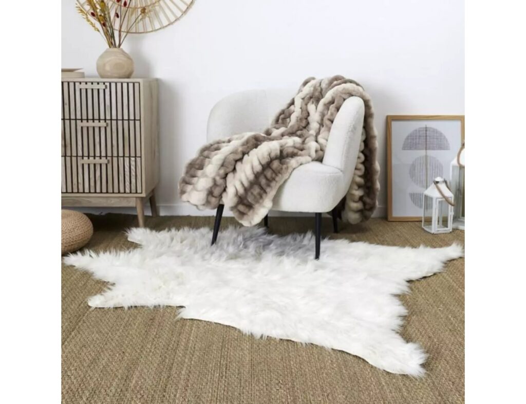 Χαλιά White Oven Rug Animal Shape 120X158Cm A1 Tx0058