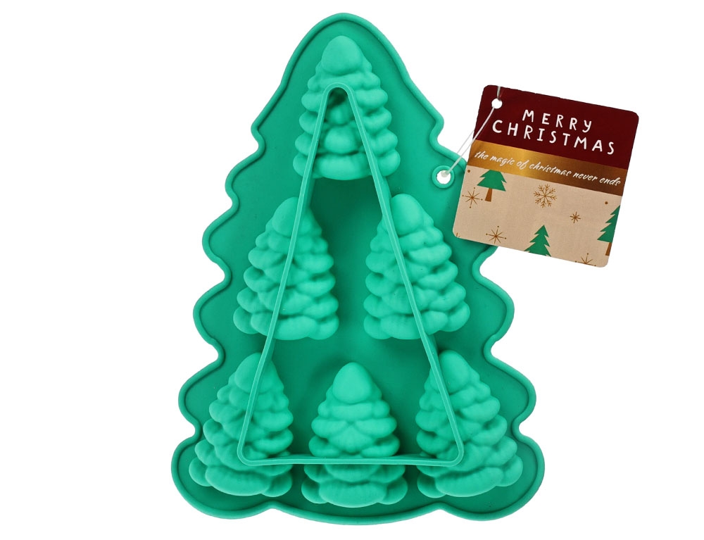 Χριστουγεννιάτικη Ζαχαροπλαστική Stand Cake Form Xmas Tree Des Silicone