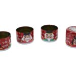 Χριστουγεννιάτικη Ζαχαροπλαστική Stand Storage Tin 4 Layers Tin