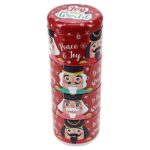 Χριστουγεννιάτικη Ζαχαροπλαστική Stand Storage Tin 4 Layers Tin