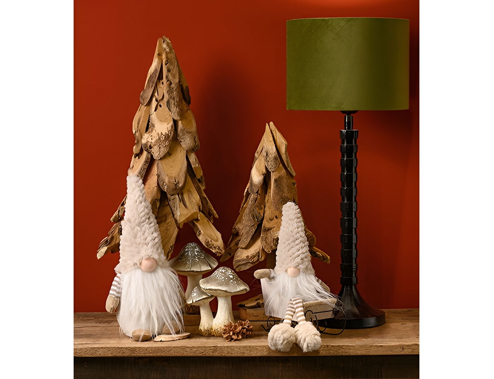 Διακόσμηση & Deco Σε Εορταστικό Πνεύμα Fir Tree Made Of Wood Natural (W/H/D) 22X44X22Cm
