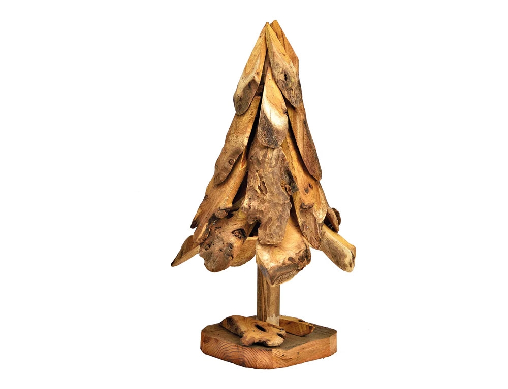 Διακόσμηση & Deco Σε Εορταστικό Πνεύμα Fir Tree Made Of Wood Natural (W/H/D) 22X44X22Cm