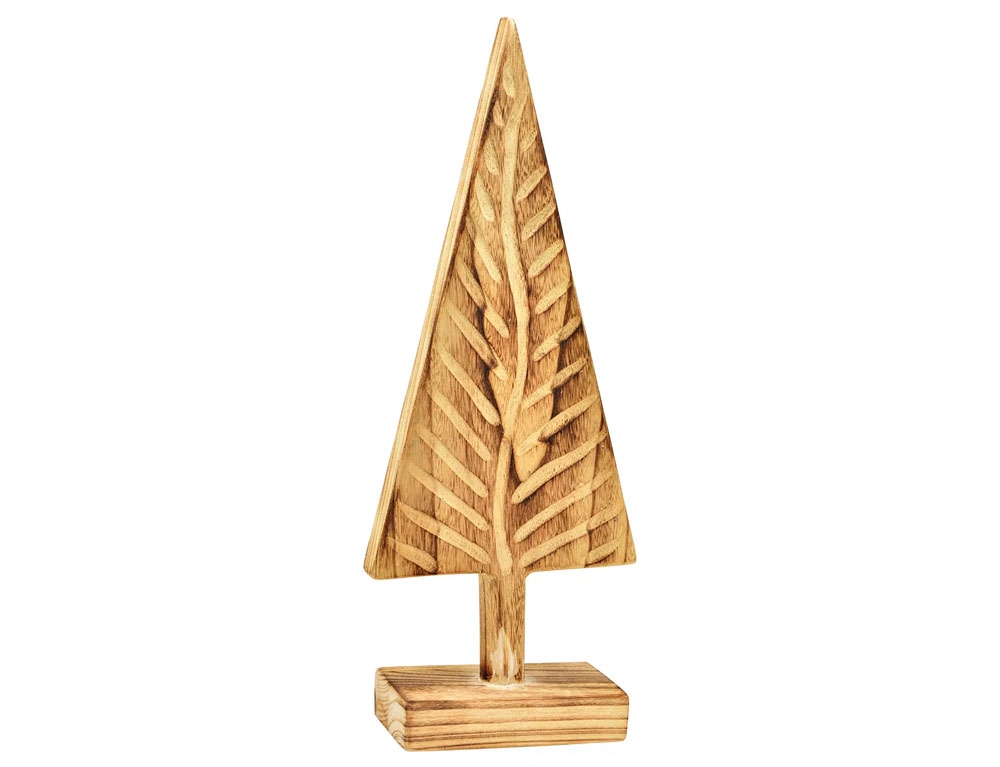 Διακόσμηση & Deco Σε Εορταστικό Πνεύμα Fir Tree Paulownia Wood Brown