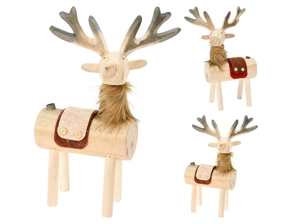 Διακόσμηση & Deco Σε Εορταστικό Πνεύμα Reindeer Standing 48Cm 4Ass Yzb004460