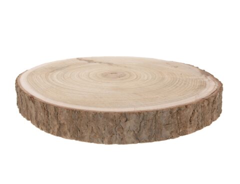 Διακόσμηση & Deco Σε Εορταστικό Πνεύμα Wo0Den Slice With Bark 29 34Cm