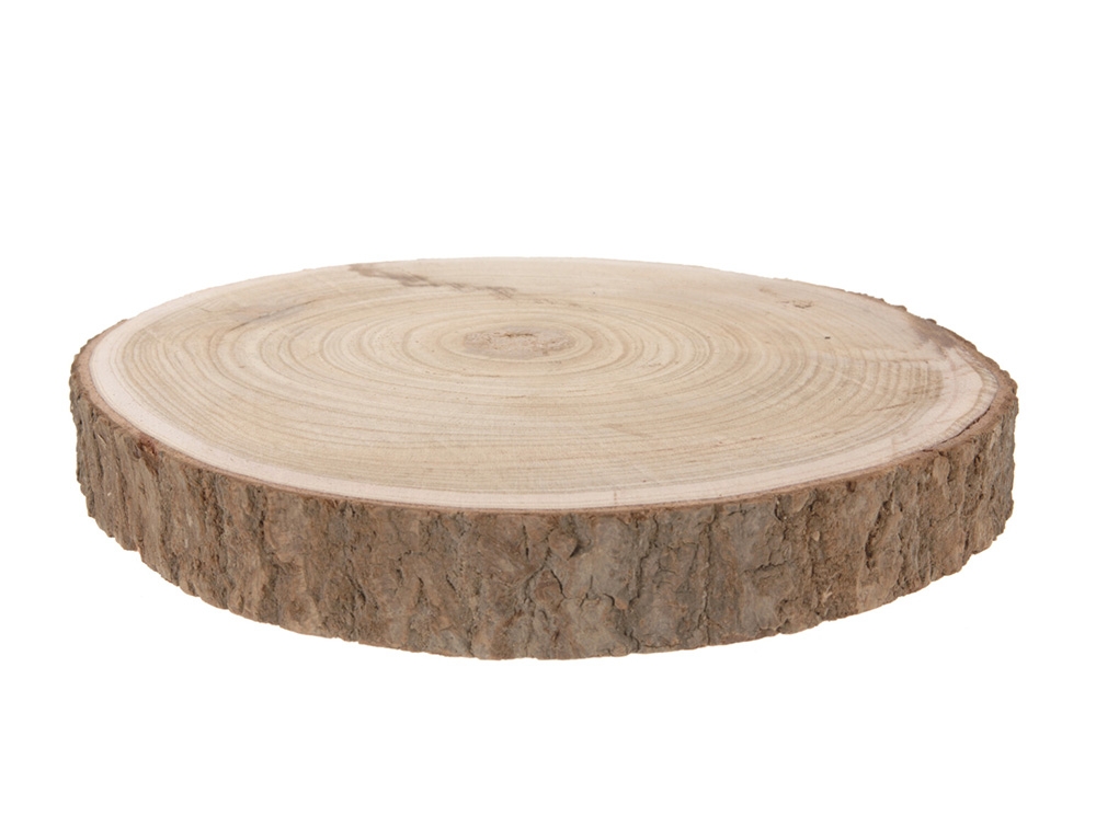 Διακόσμηση & Deco Σε Εορταστικό Πνεύμα Wo0Den Slice With Bark 29 34Cm