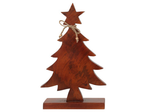 Διακόσμηση & Deco Σε Εορταστικό Πνεύμα Xmas Tree Wood H40Cm Walnut A68100150