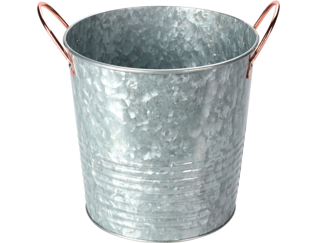 Διακόσμηση & Οργάνωση Μπαλκονιού Bucket Zinc Metal With Handles Fz1000810
