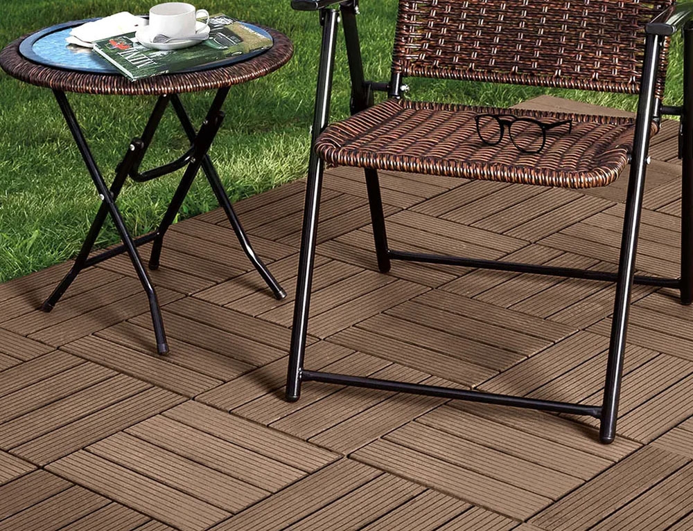 Διακόσμηση & Οργάνωση Μπαλκονιού Decking Tile Set 6Pc Wpc Brown X64000010