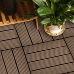 Διακόσμηση & Οργάνωση Μπαλκονιού Decking Tile Set 6Pc Wpc Brown X64000010