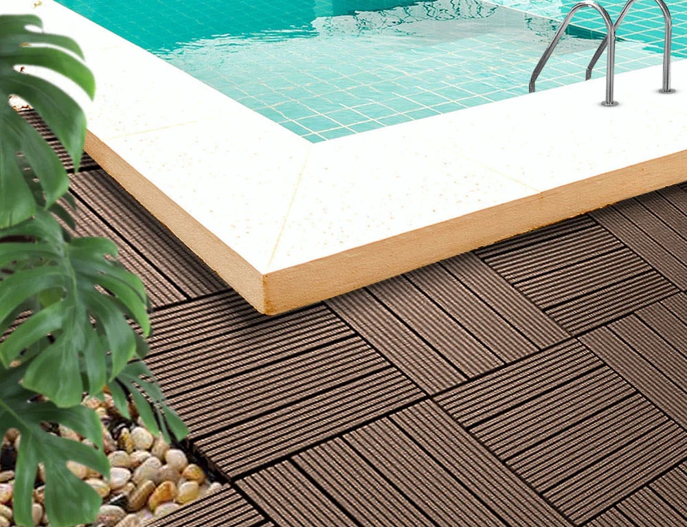 Διακόσμηση & Οργάνωση Μπαλκονιού Decking Tile Set 6Pc Wpc Brown X64000010