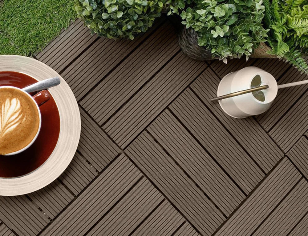 Διακόσμηση & Οργάνωση Μπαλκονιού Decking Tile Set 6Pc Wpc Brown X64000010