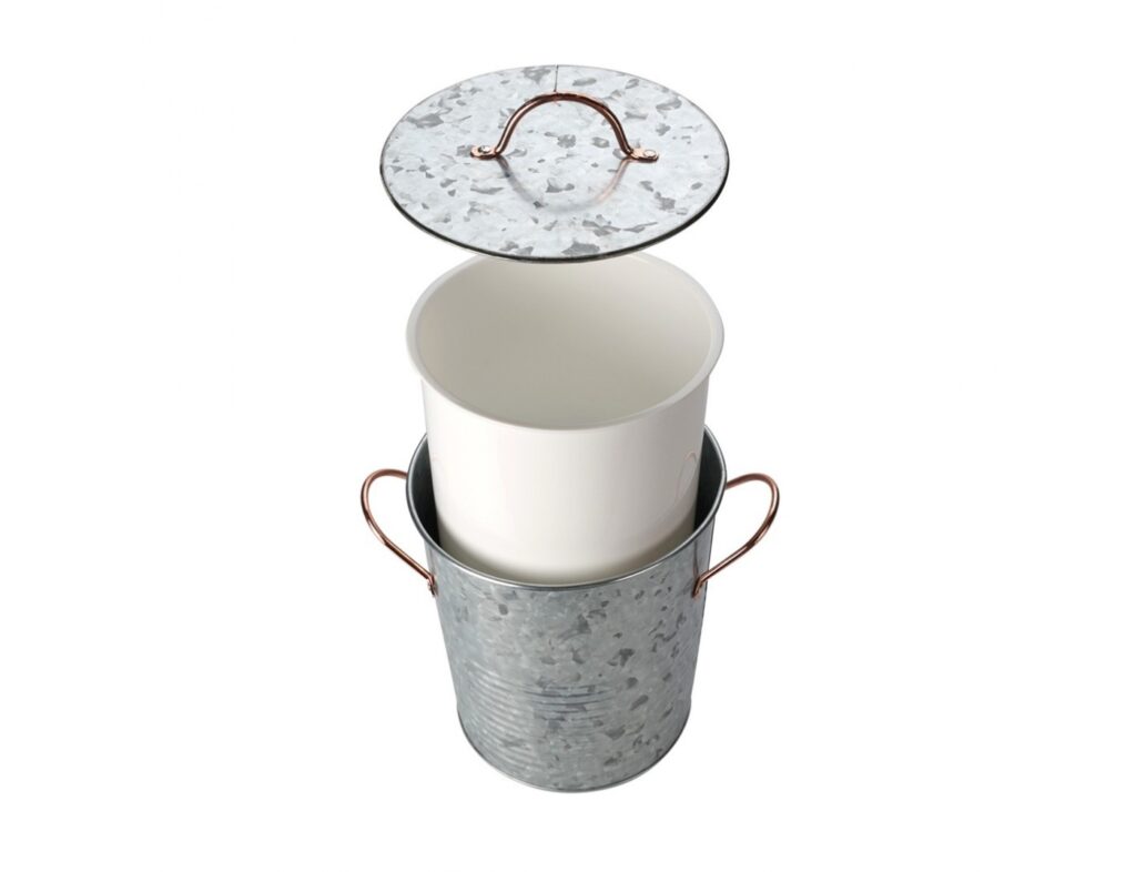 Διακόσμηση & Οργάνωση Μπαλκονιού Ice Bucket Zinc Metal With Lid Fz1000800