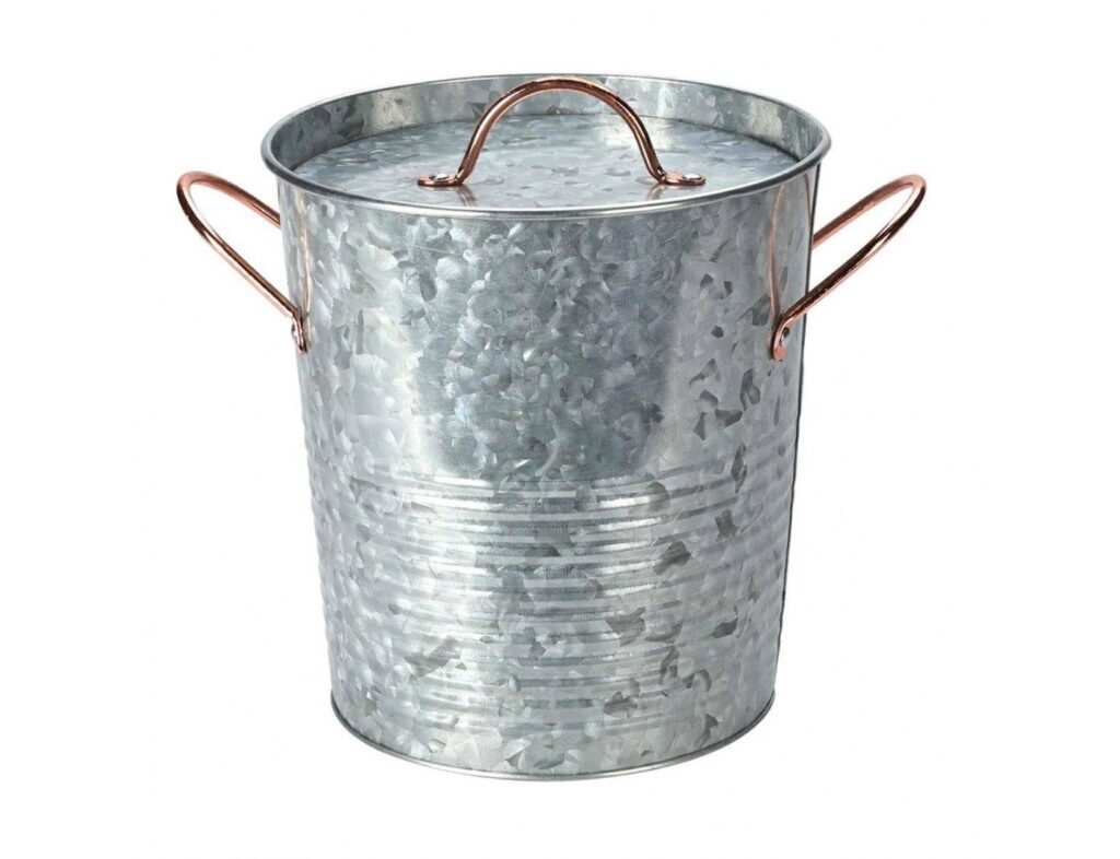 Διακόσμηση & Οργάνωση Μπαλκονιού Ice Bucket Zinc Metal With Lid Fz1000800