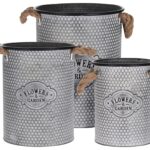 Διακόσμηση & Οργάνωση Μπαλκονιού Planter Set Zinc 3Pcs Fz3000640