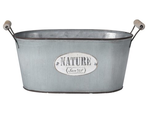 Διακόσμηση & Οργάνωση Μπαλκονιού Planter Zinc Oval Fz3000680