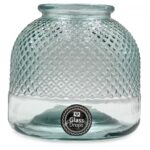 Διακόσμηση Σε Γυάλινο Design Bazo Κηροπηγιο Glass Drops Diamante 24Cm