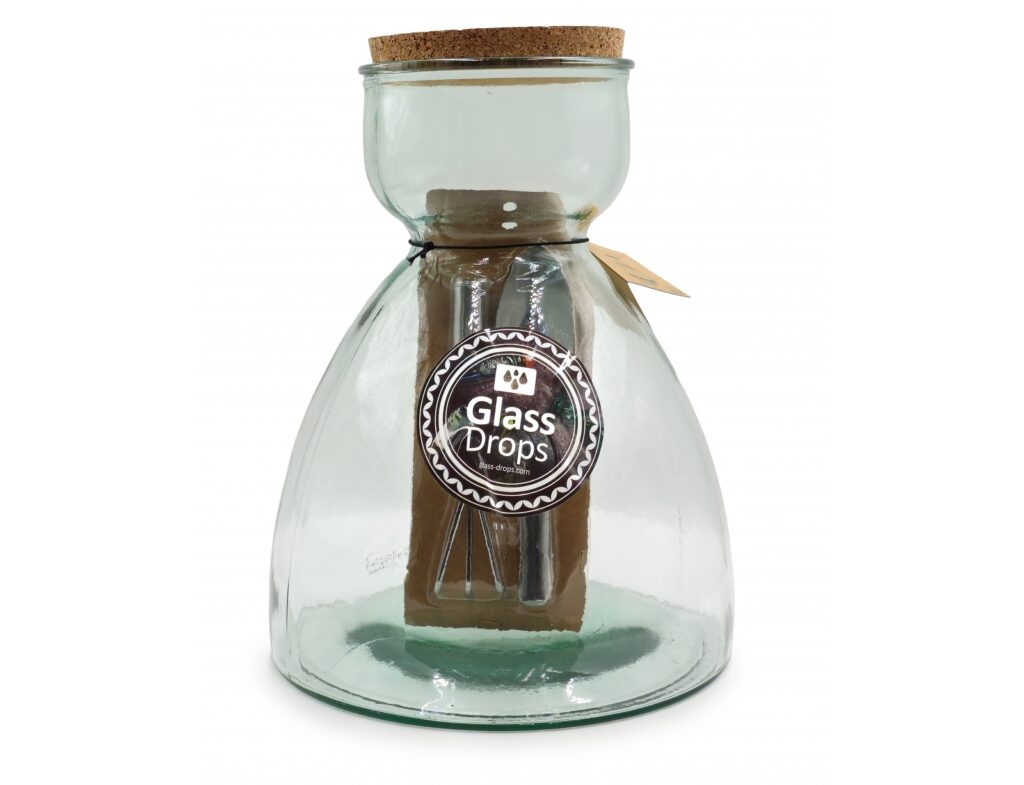 Διακόσμηση Σε Γυάλινο Design Bottle Glass Drops Green Terrarium Me Εργαλεια 34