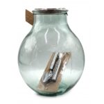 Διακόσμηση Σε Γυάλινο Design Bottle Glass Drops Green Terrarium Me Εργαλεια 36C