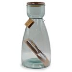 Διακόσμηση Σε Γυάλινο Design Bottle Glass Drops Green Terrarium Me Εργαλεια 43,