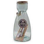 Διακόσμηση Σε Γυάλινο Design Bottle Glass Drops Green Terrarium Me Εργαλεια 43,