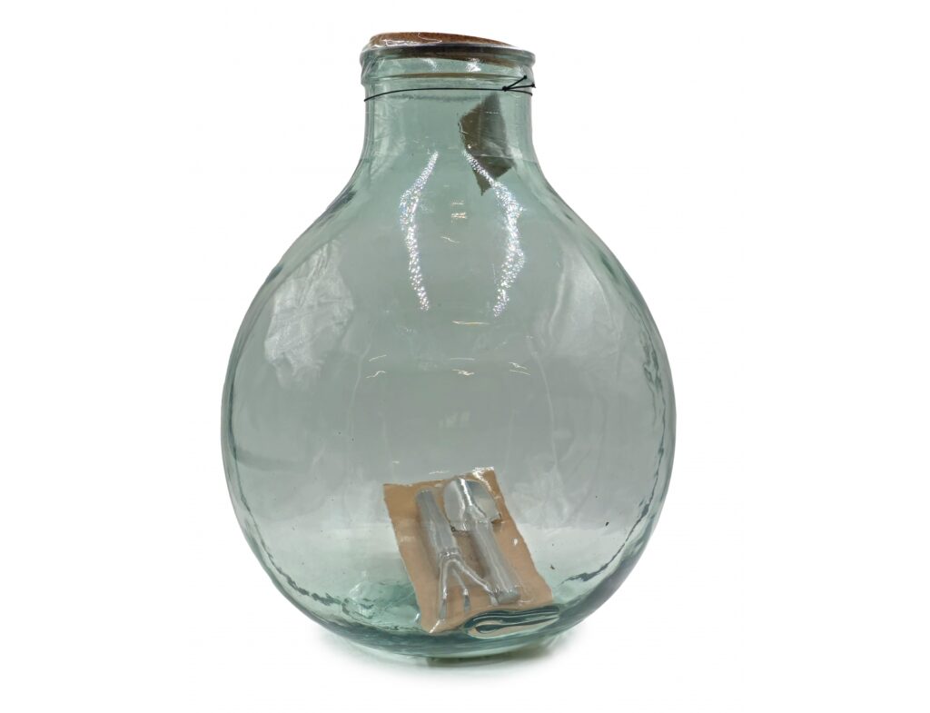 Διακόσμηση Σε Γυάλινο Design Bottle Glass Drops Green Terrarium Me Εργαλεια 46C