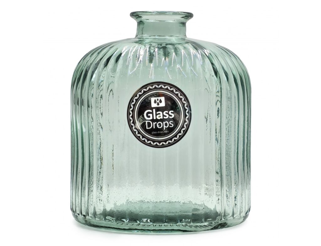 Διακόσμηση Σε Γυάλινο Design Διακοσμητικο Bazo Glass Drops Daroca Stripe 18Cm N