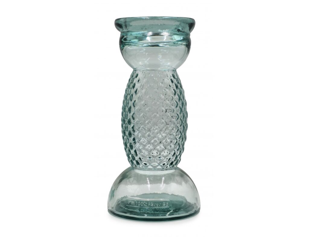 Διακόσμηση Σε Γυάλινο Design Κηροπηγιο Glass Drops Diamante 28Cm