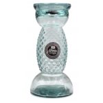 Διακόσμηση Σε Γυάλινο Design Κηροπηγιο Glass Drops Diamante 28Cm