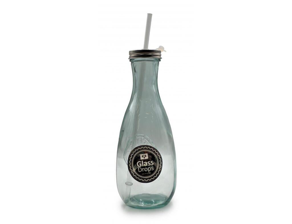 Διακόσμηση Σε Γυάλινο Design Μπουκαλι Glass Drops Authentic 600Cc Me Καλαμακι