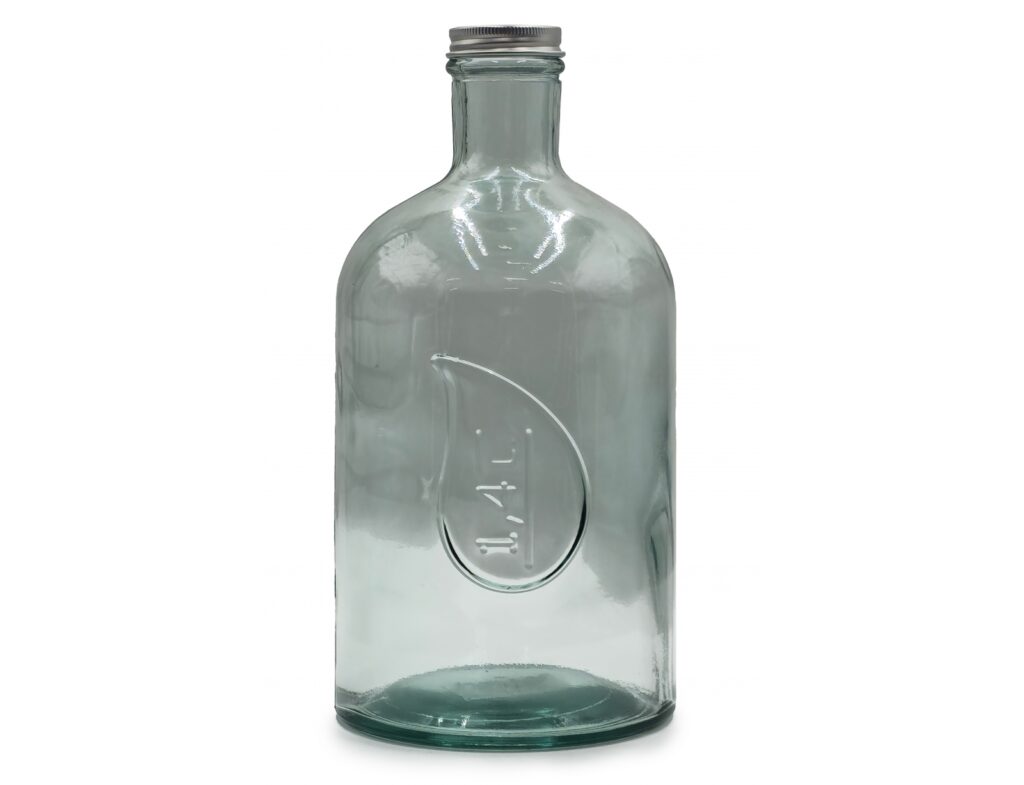 Διακόσμηση Σε Γυάλινο Design Μπουκαλι Me Καπακι Glass Drops Storage 1,4L 23Cm
