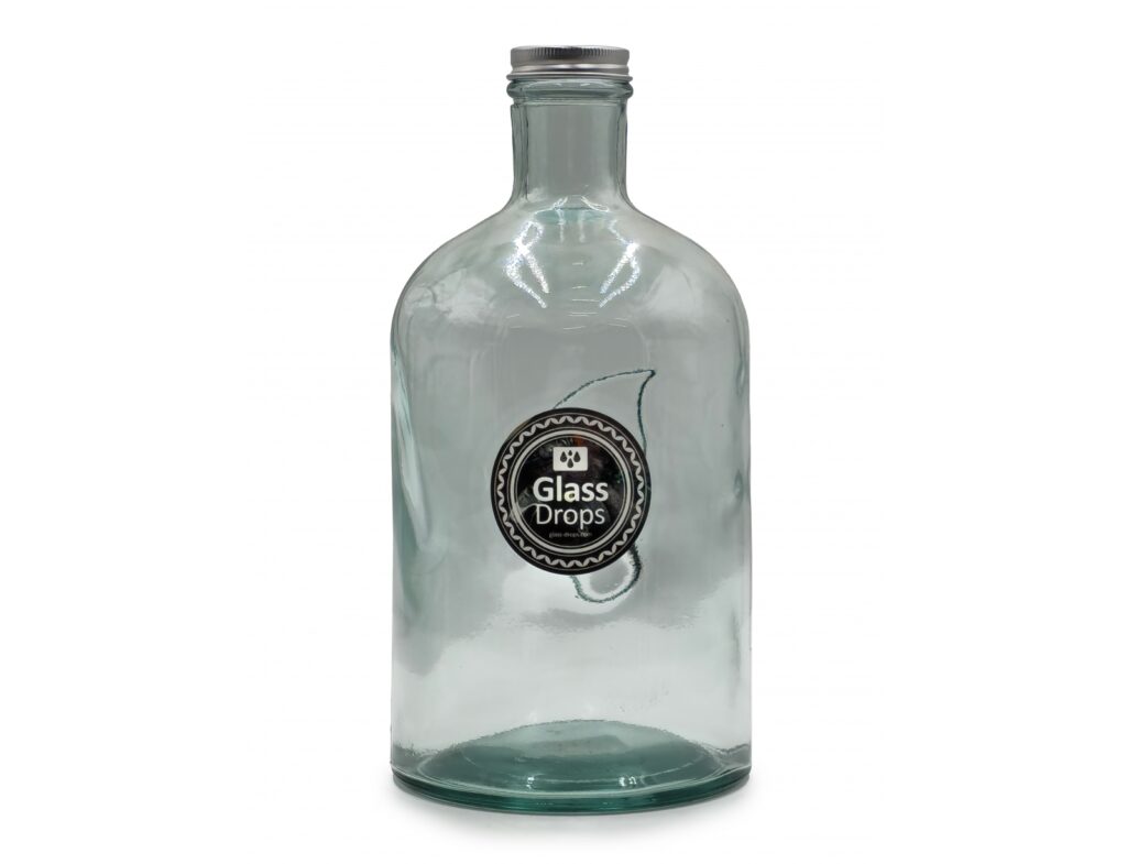 Διακόσμηση Σε Γυάλινο Design Μπουκαλι Me Καπακι Glass Drops Storage 1,4L 23Cm