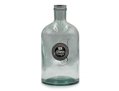 Διακόσμηση Σε Γυάλινο Design Μπουκαλι Me Καπακι Glass Drops Storage 1,4L 23Cm