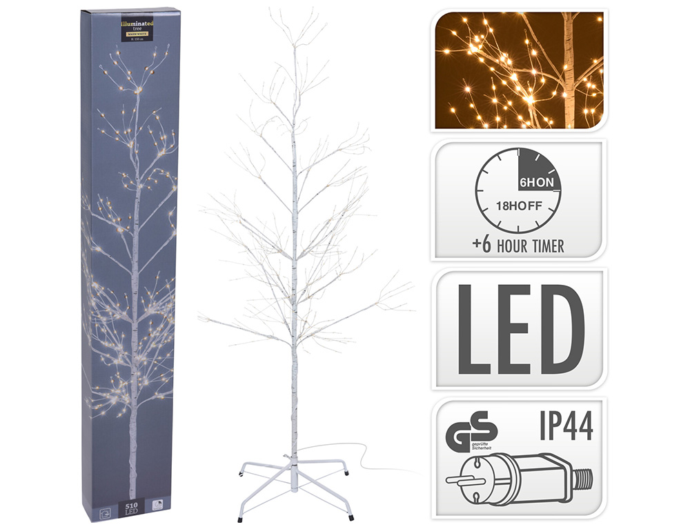 Διακοσμητικά Φωτεινά Στοιχεία Tree 150Cm 510Led Ww Timer Axz203010