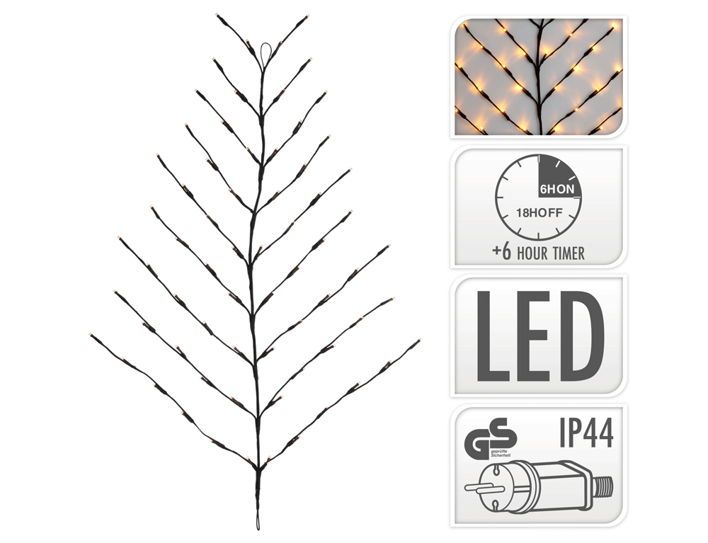 Διακοσμητικά Φωτεινά Στοιχεία Xmas Tree 80X100Cm 68Led E Ww Axf205830