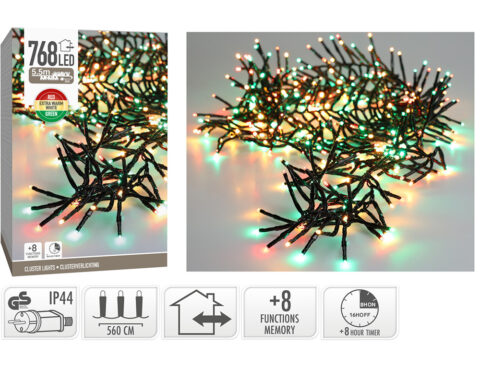 Διακοσμητικά Λαμπάκια Led Cluster Lights 768L 3 Clr Ax8550730