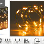 Διακοσμητικά Λαμπάκια Led Gold Wire 40Led Ww Bo Timer Ax9734110