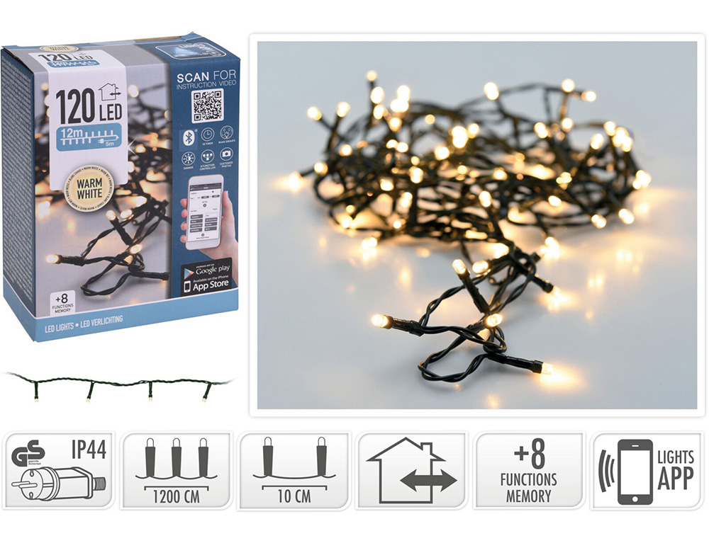 Διακοσμητικά Λαμπάκια Led Lighting Display App Controll 120 Led Ax8718500