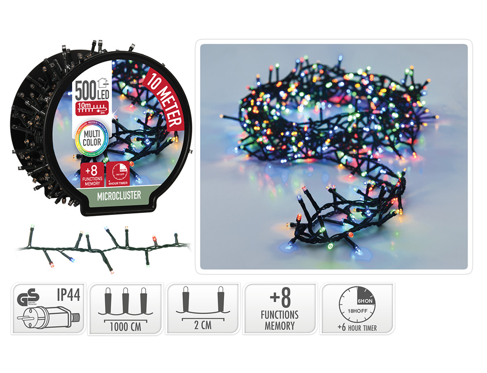Διακοσμητικά Λαμπάκια Led Micro Cluster 500L Multi Spool Ax8521200