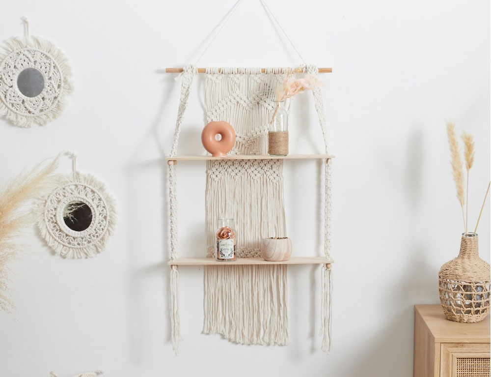Διακόσμητικά Στοιχεία Etagere Deco Double Boho M6 Hd0178