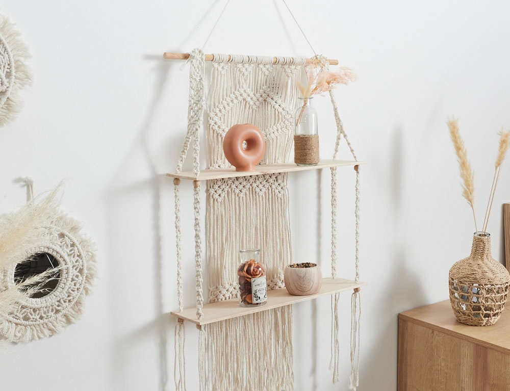 Διακόσμητικά Στοιχεία Etagere Deco Double Boho M6 Hd0178