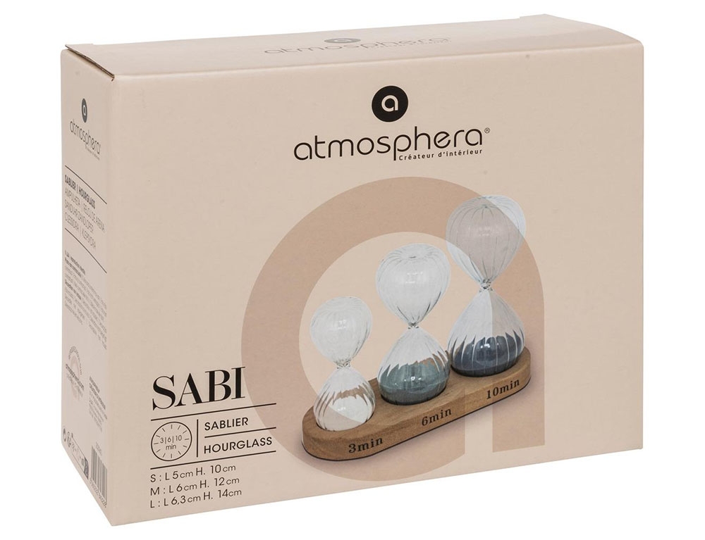 Διακόσμητικά Στοιχεία Sabi Gls/Wood Sandtimer H15 Atmosphera 203943