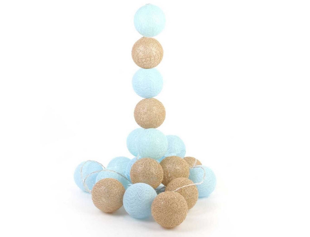 Διακοσμητικές Γιρλάντες Led 20 Led Ball String Lights Golden Blue Shades La100