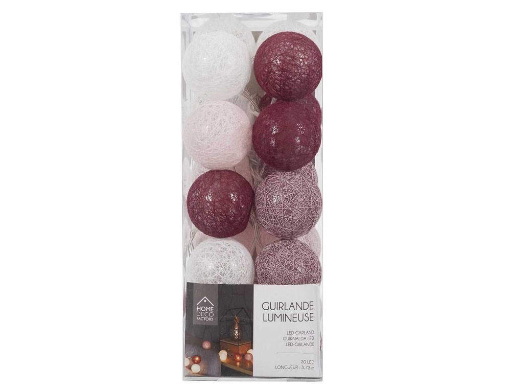 Διακοσμητικές Γιρλάντες Led 20 Led Ball String Lights Redpink Shades La10053