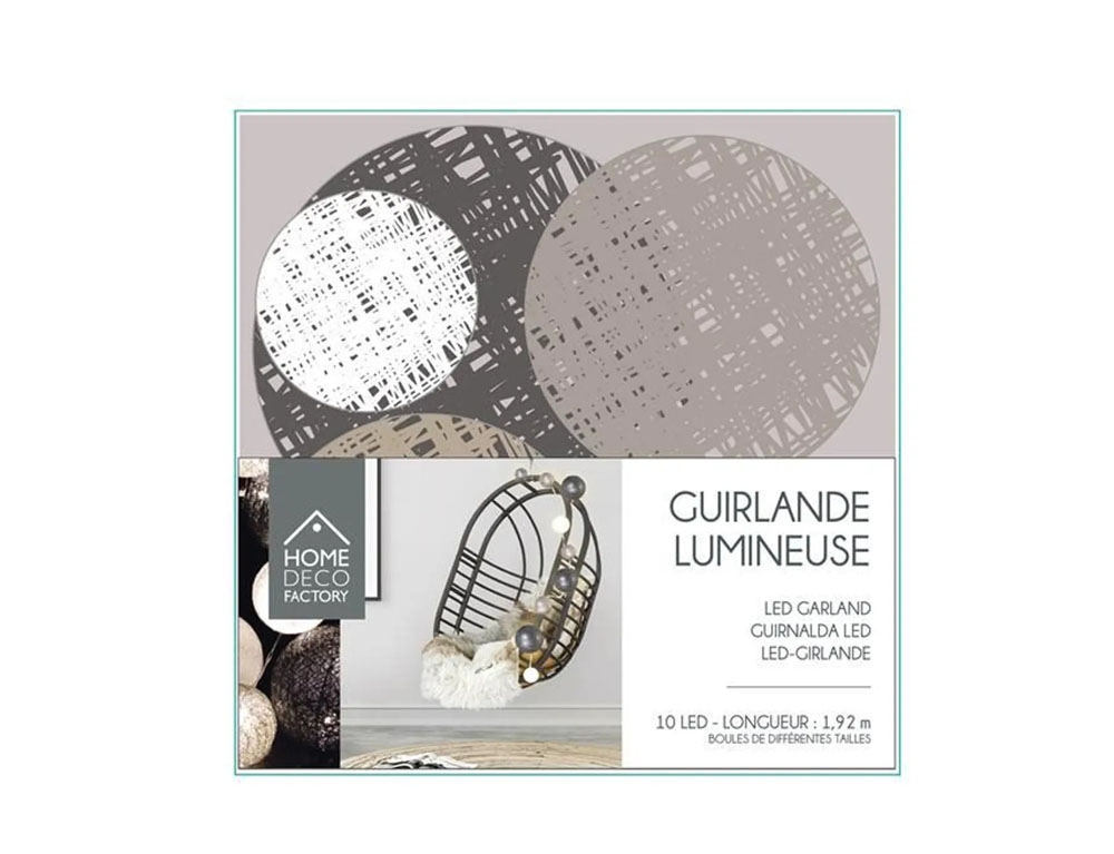 Διακοσμητικές Γιρλάντες Led Grey Multisize 10 Led Garland 100Cm La10297