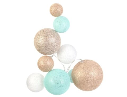 Διακοσμητικές Γιρλάντες Led Multisize Ball String Lights Bluebeige 100Cm La102