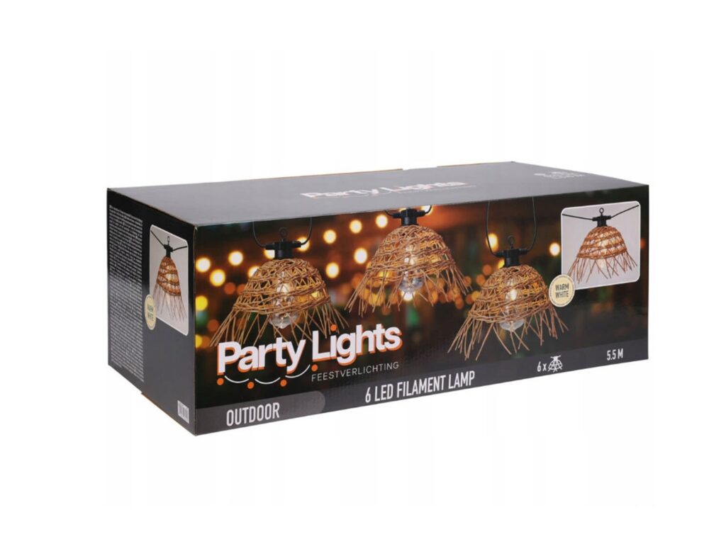 Διακοσμητικές Γιρλάντες Led Party Lights 6 Lamps Pe Rattan Le2100380