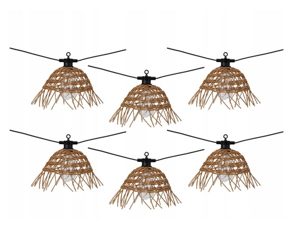 Διακοσμητικές Γιρλάντες Led Party Lights 6 Lamps Pe Rattan Le2100380