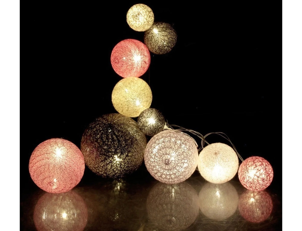 Διακοσμητικές Γιρλάντες Led Pink Multisize 10 Led Garland 100Cm La10298